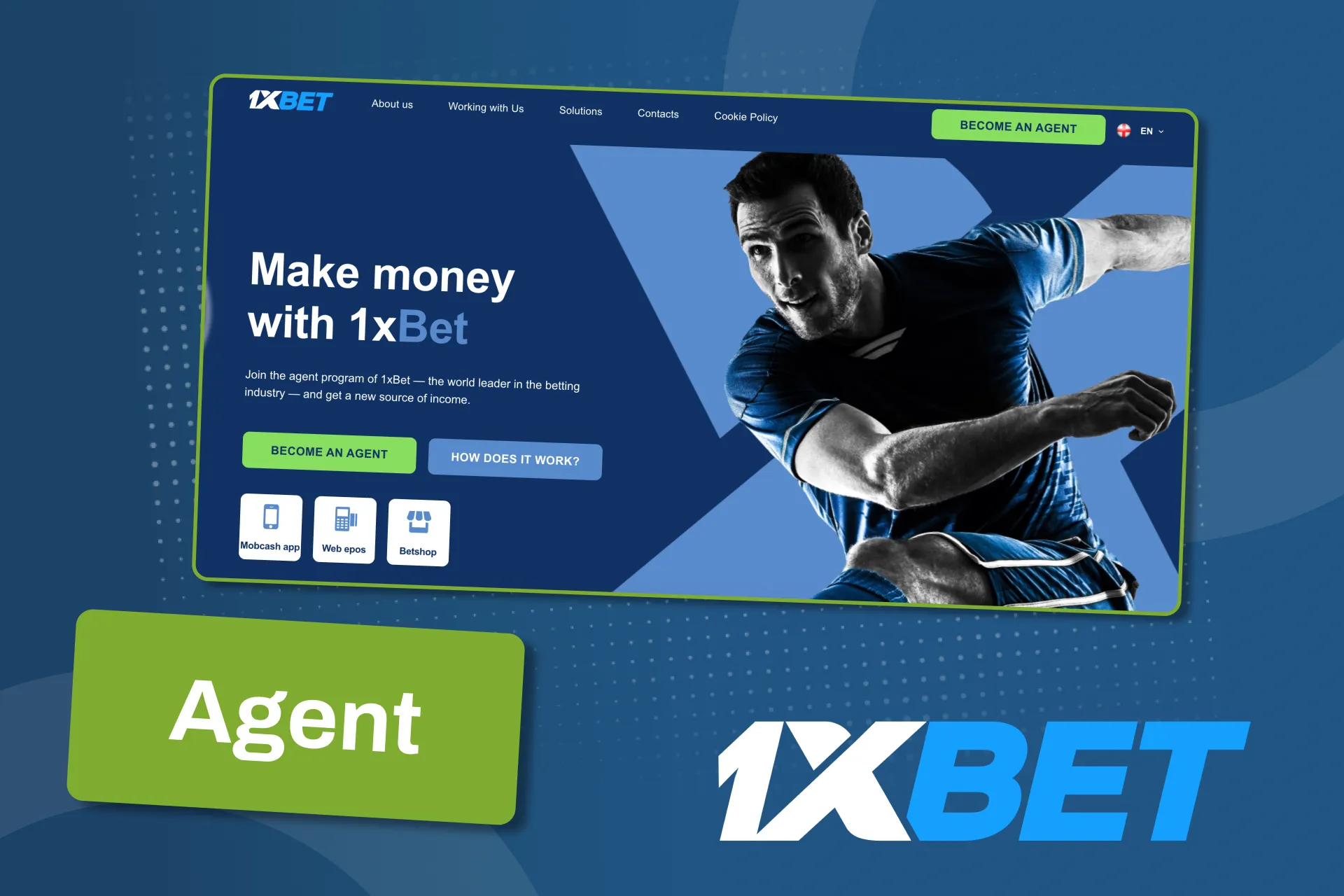 এজেন্ট হিসেবে 1xBet-এ যোগ দিন এবং আজই উপার্জন শুরু করুন।