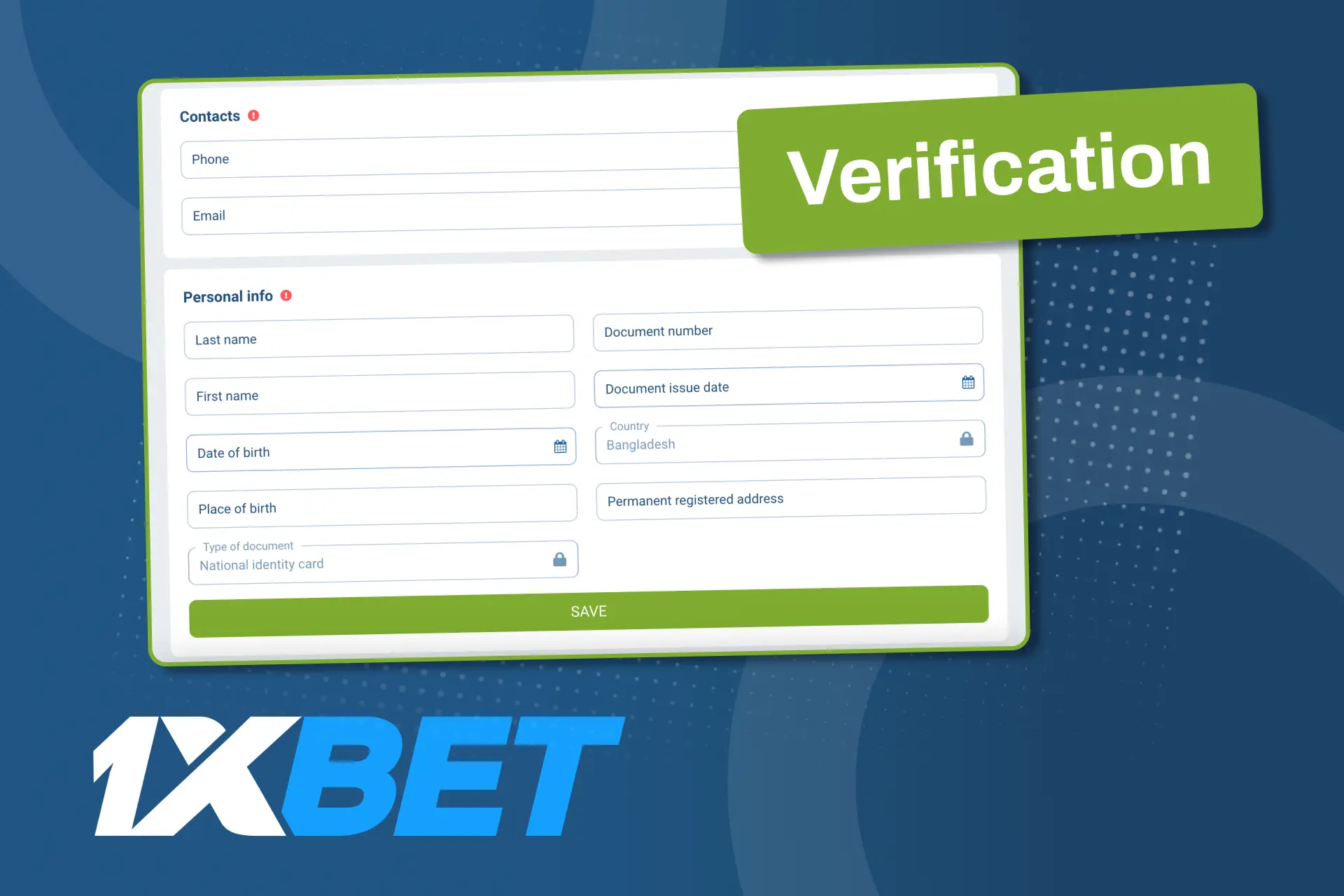 আপনি নিবন্ধন করার পরে, 1xBet নিয়ম অনুযায়ী আপনার নতুন অ্যাকাউন্ট যাচাই করুন।