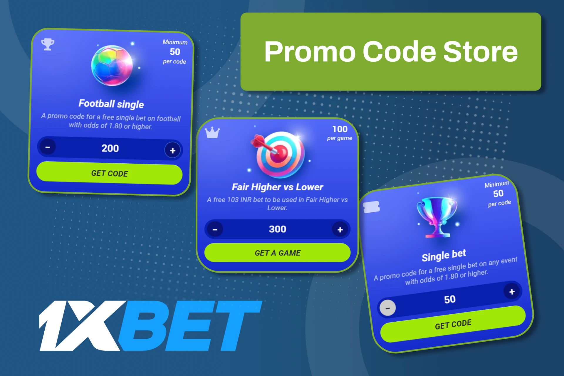 Use 1xBet promo codes to place free bets by converting your earned promo points into bonus funds and redeeming the code you want.