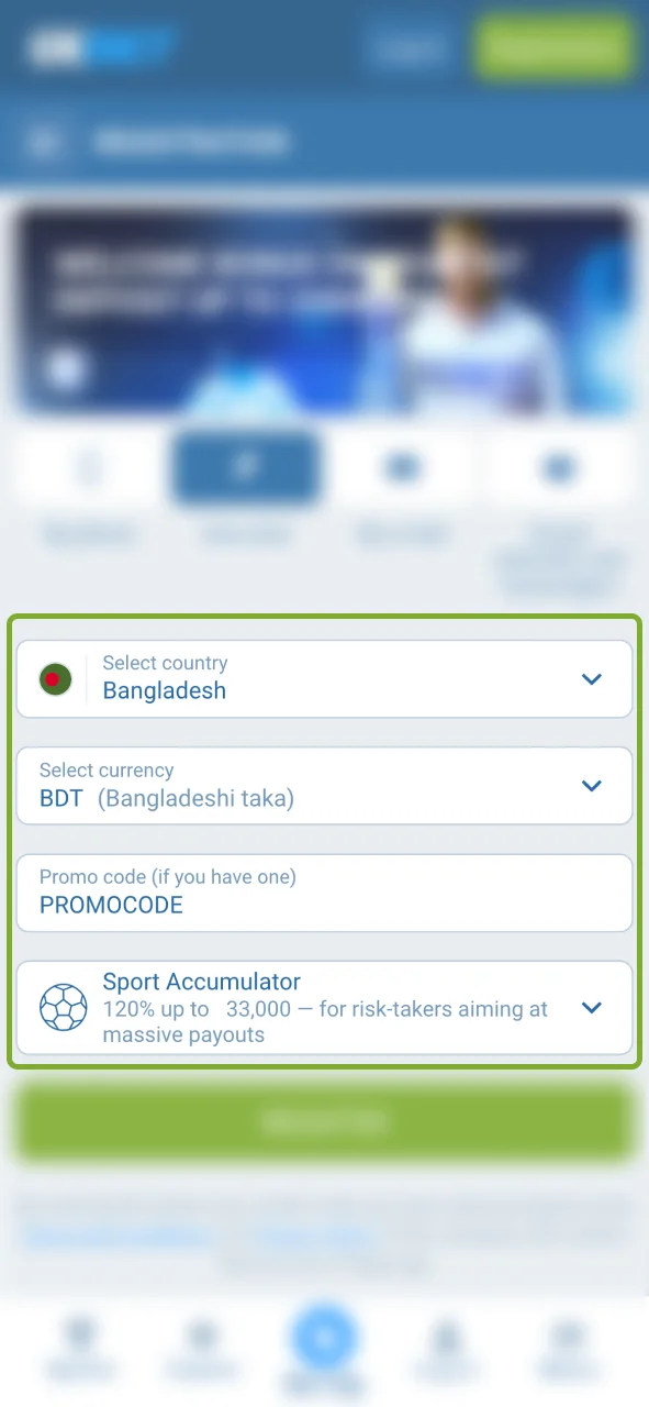 Sign up on 1xBet, enter promo code, and enjoy extra benefits.