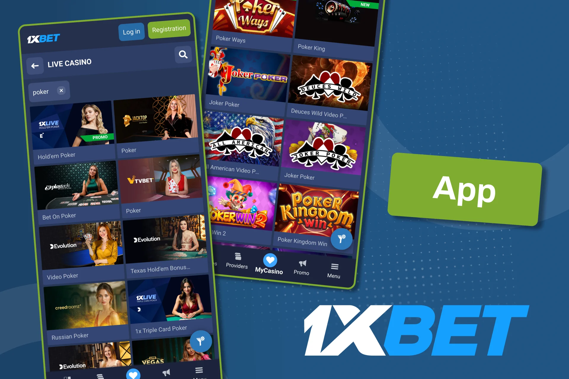Play poker on the 1xBet app in Bangladesh on Android and iOS.