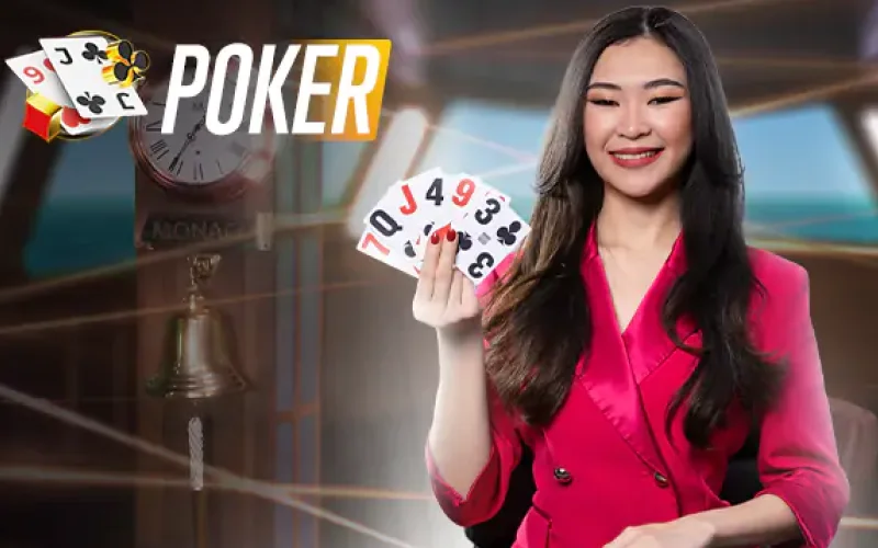 Play Poker by TV Bet on 1xBet with a classic live format.