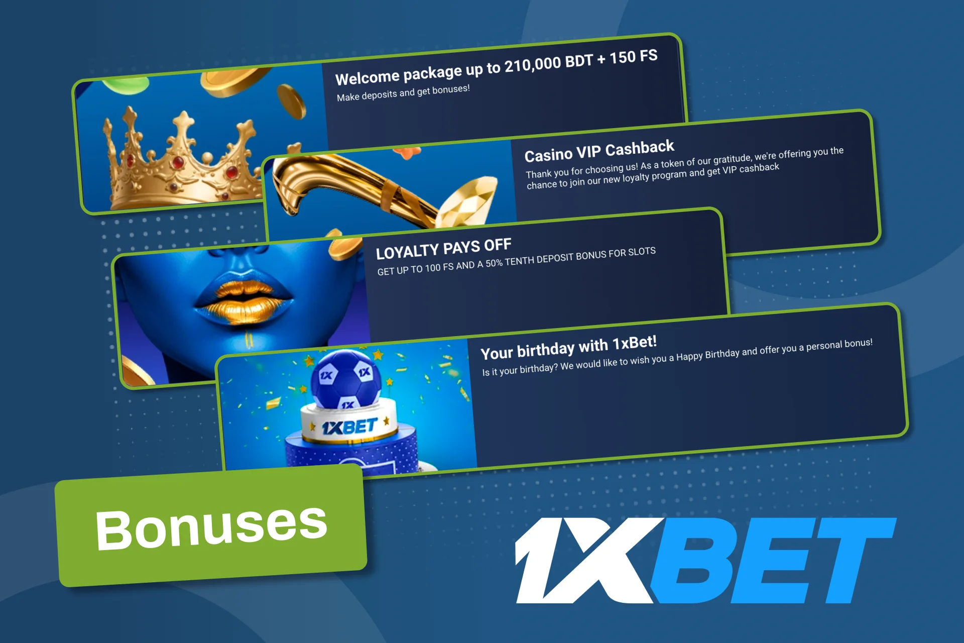 Use free spins and slot bonuses on 1xBet in Bangladesh.