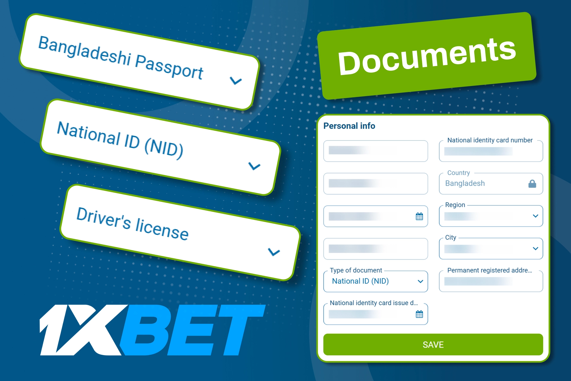Verify your identity with official documents on 1xBet.