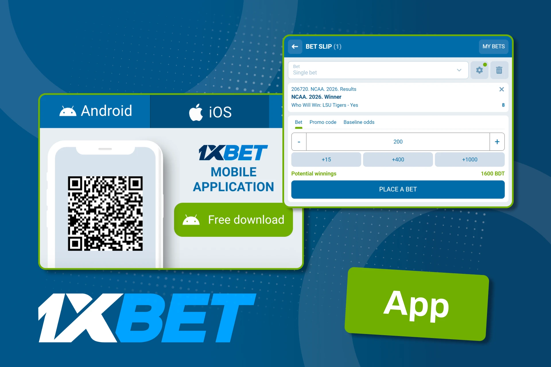 অফিসিয়াল 1xBet মোবাইল অ্যাপ ব্যবহার করুন এবং নিরাপদ এবং দ্রুত অ্যাক্সেস সহ যেকোনো সময় বেসবল বাজি রাখুন।