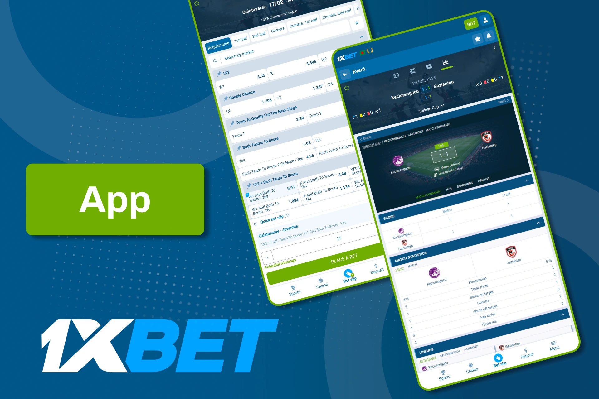 Experience fast and convenient football betting on mobile with 1xBet.