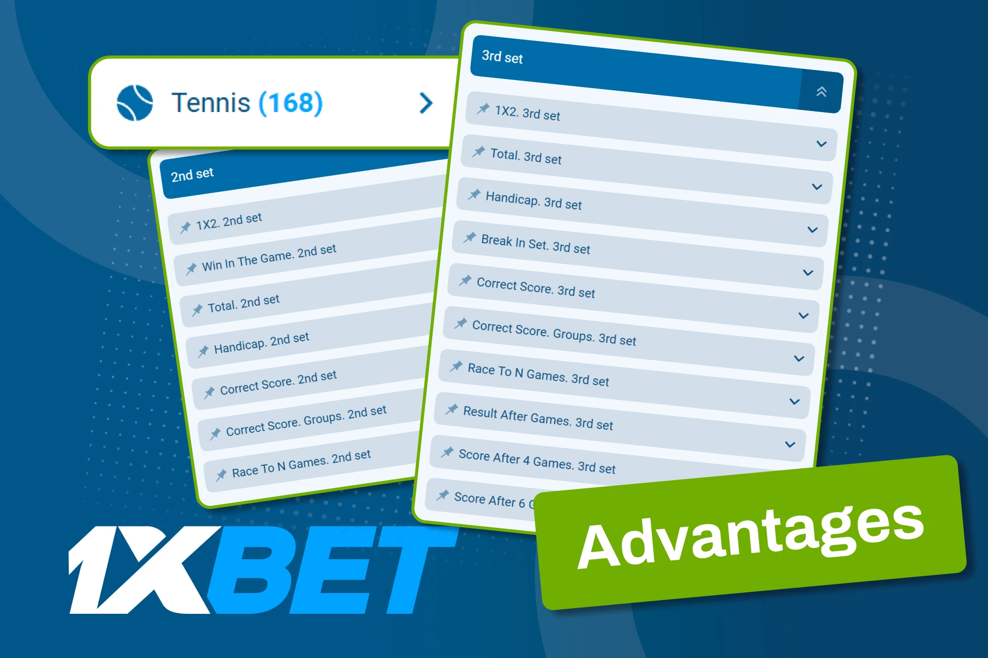 Unlock bonus value and flexible tennis markets on 1xBet.