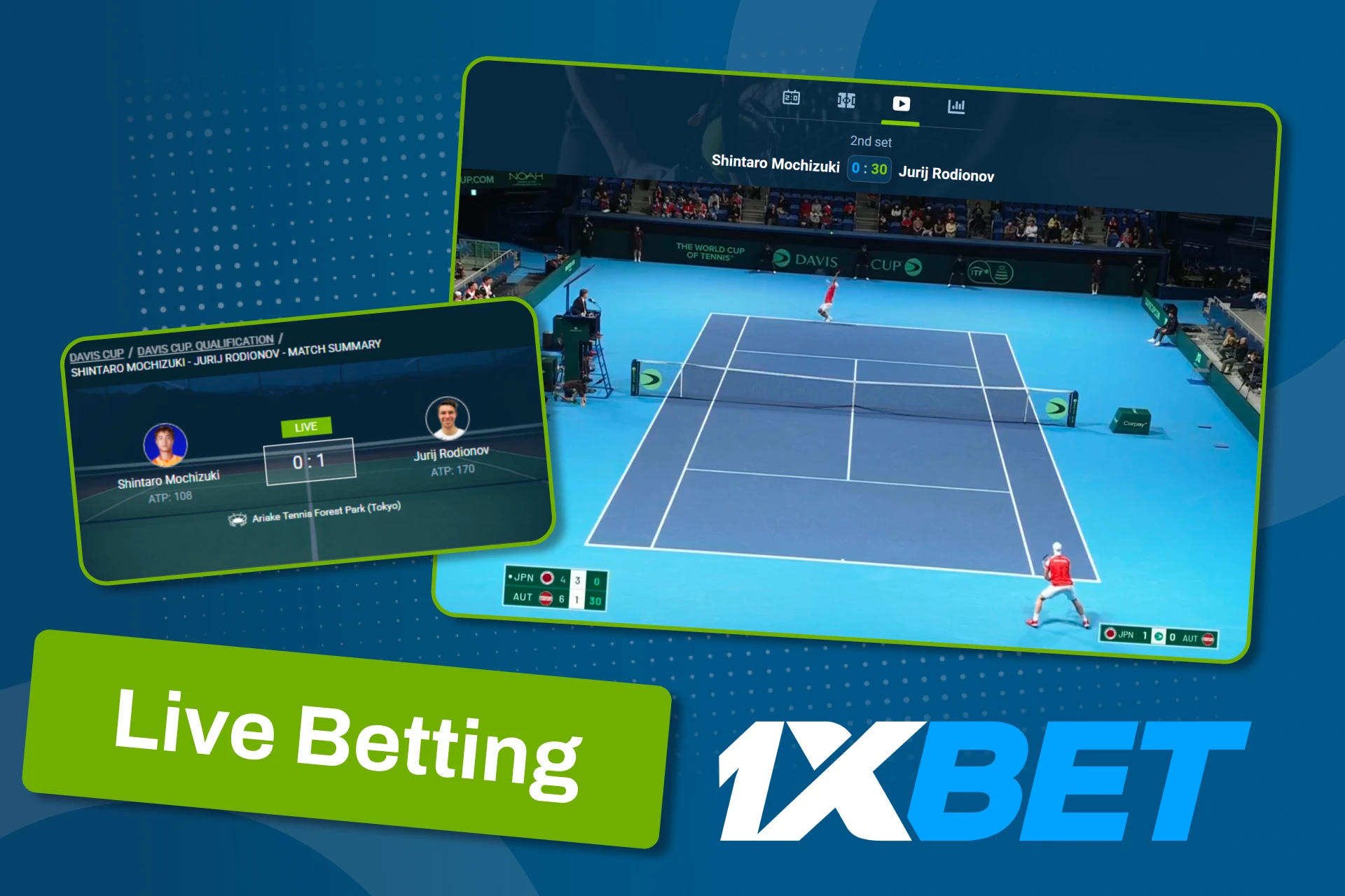 Enjoy dynamic live tennis betting with higher potential on 1xBet.